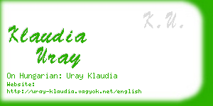 klaudia uray business card